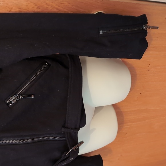 Dalia Black Motorcycle Jacket Sz Large - Picture 4 of 8